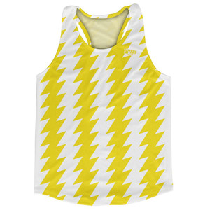 Ultras Yellow & Black Lighting Running Track Cross Country Racerback Tops Made In USA - Yellow & White Ultras Yellow & Black Lighting Running Track Cross Country Racerback Tops Made In USA - Yellow & White