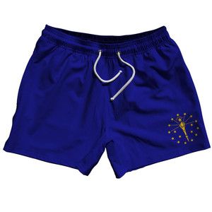 Indiana US State 5" Swim Shorts Made in USA-Royal Indiana US State 5" Swim Shorts Made in USA-Royal