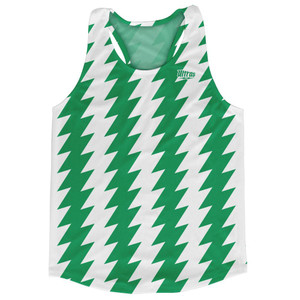 Ultras Kelly Green & White Lighting Running Track Cross Country Racerback Tops Made In USA-Kelly Green & White Ultras Kelly Green & White Lighting Running Track Cross Country Racerback Tops Made In USA-Kelly Green & White