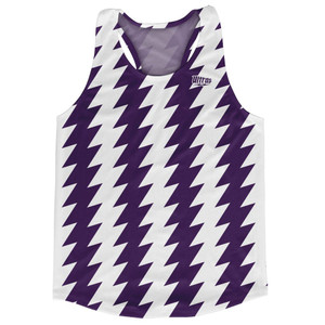 Ultras Purple & White Lighting Running Track Cross Country Racerback Tops Made In USA - Purple & White Ultras Purple & White Lighting Running Track Cross Country Racerback Tops Made In USA - Purple & White