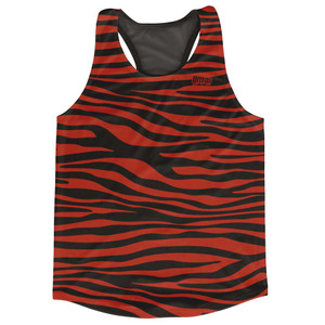 Black & Cardinal Red Zebra Running Tank Top Racerback Track & Cross Country Singlet Jersey Made In USA - Black & Cardinal Red Black & Cardinal Red Zebra Running Tank Top Racerback Track & Cross Country Singlet Jersey Made In USA - Black & Cardinal Red