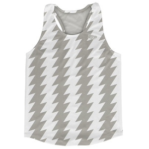Ultras Medium Grey & White Lighting Running Track Cross Country Racerback Tops Made In USA - Medium Grey & White