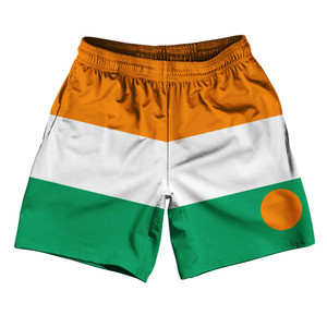 Niger Country Flag Athletic Running Fitness Exercise Shorts 7" Inseam Made In USA - Orange Green Niger Country Flag Athletic Running Fitness Exercise Shorts 7" Inseam Made In USA - Orange Green