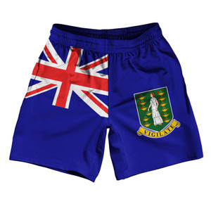 British Virgin Islands Country Flag Athletic Running Fitness Exercise Shorts 7" Inseam Made In USA - Yellow Green British Virgin Islands Country Flag Athletic Running Fitness Exercise Shorts 7" Inseam Made In USA - Yellow Green