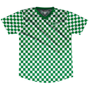 Ultras Micro Checkerboard Soccer Jersey-Kelly Green & White Ultras Micro Checkerboard Soccer Jersey-Kelly Green & White