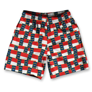 North Carolina State Athletic Running Fitness Exercise Shorts 7" Inseam Made in USA - Blue White Red North Carolina State Athletic Running Fitness Exercise Shorts 7" Inseam Made in USA - Blue White Red