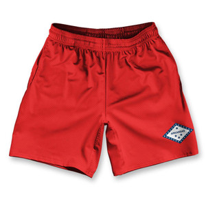 Arkansas State Flag Athletic Running Fitness Exercise Shorts 7" Inseam Made in USA - Red Arkansas State Flag Athletic Running Fitness Exercise Shorts 7" Inseam Made in USA - Red