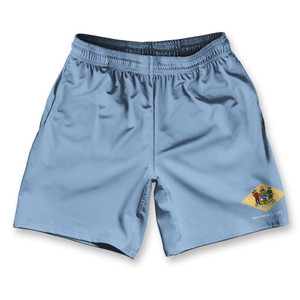 Delaware State Flag Athletic Running Fitness Exercise Shorts 7" Inseam Made in USA - Blue Delaware State Flag Athletic Running Fitness Exercise Shorts 7" Inseam Made in USA - Blue