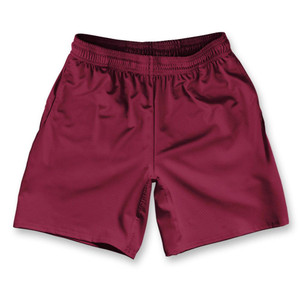 Red Maroon Athletic Running Fitness Exercise Shorts 7" Inseam Made in USA - Red Maroon Red Maroon Athletic Running Fitness Exercise Shorts 7" Inseam Made in USA - Red Maroon