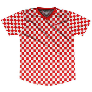 Ultras Micro Checkerboard Soccer Jersey - Red & White Ultras Micro Checkerboard Soccer Jersey - Red & White