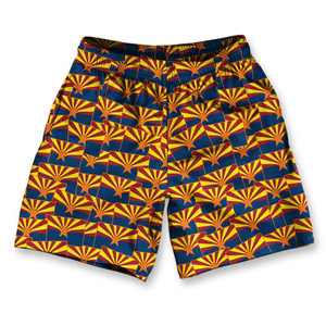 Arizona State Athletic Running Fitness Exercise Shorts 7" Inseam Made in USA - Blue Yellow Arizona State Athletic Running Fitness Exercise Shorts 7" Inseam Made in USA - Blue Yellow