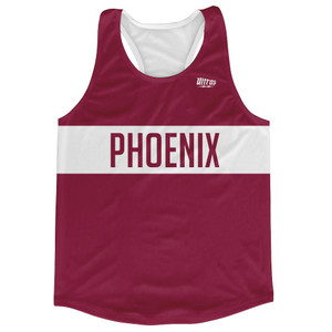 Phoenix City Finish Line Running Tank Top Racerback Track and Cross Country Singlet Jersey Made In USA - Dark Pink