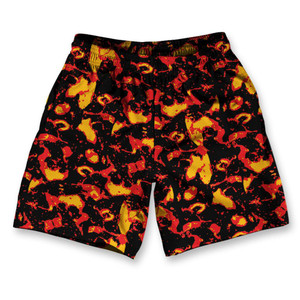 Lava Athletic Running Fitness Exercise Shorts 7" Inseam Made in USA - Black Red Lava Athletic Running Fitness Exercise Shorts 7" Inseam Made in USA - Black Red