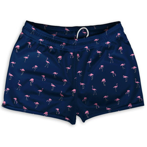 Flamingos Navy Shorty Short Gym Shorts 2.5"Inseam Made in USA - Navy Flamingos Navy Shorty Short Gym Shorts 2.5"Inseam Made in USA - Navy