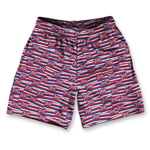 Hawaii State Athletic Running Fitness Exercise Shorts 7" Inseam Made in USA - Blue White Red Hawaii State Athletic Running Fitness Exercise Shorts 7" Inseam Made in USA - Blue White Red