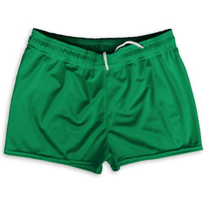 Green Kelly Shorty Short Gym Shorts 2.5"Inseam Made in USA-Green Green Kelly Shorty Short Gym Shorts 2.5"Inseam Made in USA-Green