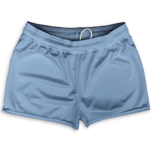 Blue Carolina Shorty Short Gym Shorts 2.5"Inseam Made in USA - Blue Blue Carolina Shorty Short Gym Shorts 2.5"Inseam Made in USA - Blue