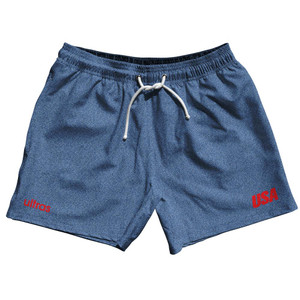 Ultras USA Denim 5" Inseam Swim Shorts Made in USA - Blue Ultras USA Denim 5" Inseam Swim Shorts Made in USA - Blue