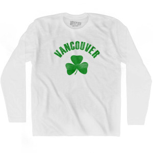 Vancouver Shamrock Cotton Long Sleeve T-shirt - White
