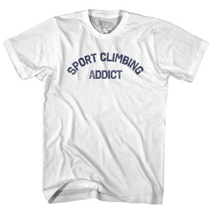 Sport Climbing Addict Youth Cotton T-shirt - White Sport Climbing Addict Youth Cotton T-shirt - White