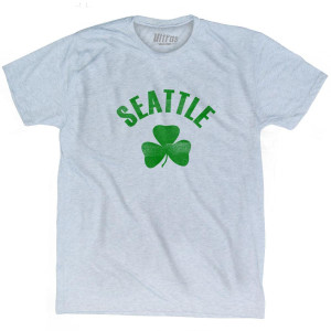 Seattle Shamrock Tri-Blend T-shirt - Athletic White