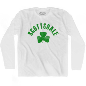 Scottsdale Shamrock Cotton Long Sleeve T-shirt - White