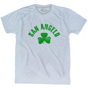 San Angelo Shamrock Tri-Blend T-shirt - Athletic White