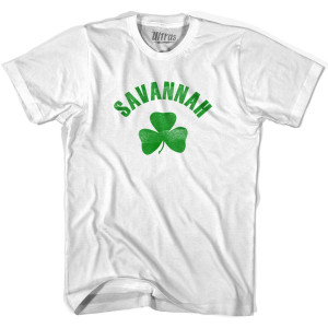 Savannah Shamrock Youth Cotton T-shirt - White Savannah Shamrock Youth Cotton T-shirt - White