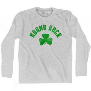 Round Rock Shamrock Cotton Long Sleeve T-shirt - Grey Heather