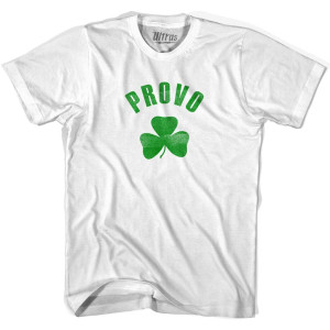 Provo Shamrock Youth Cotton T-shirt-White Provo Shamrock Youth Cotton T-shirt-White