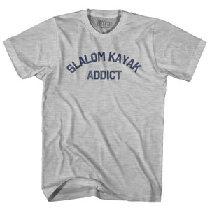 Slalom Kayak Addict Womens Cotton Junior Cut T-Shirt - Grey Heather