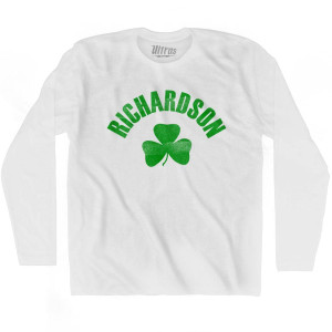 Richardson Shamrock Cotton Long Sleeve T-shirt - White