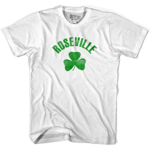 Roseville Shamrock Youth Cotton T-shirt - White Roseville Shamrock Youth Cotton T-shirt - White