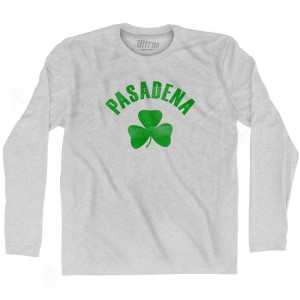 Pasadena Shamrock Cotton Long Sleeve T-shirt - Grey Heather