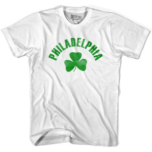 Philadelphia Shamrock Womens Cotton T-shirt - White Philadelphia Shamrock Womens Cotton T-shirt - White