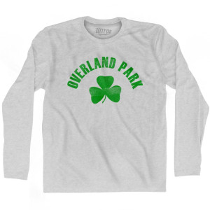 Overland Park Shamrock Cotton Long Sleeve T-shirt - Grey Heather