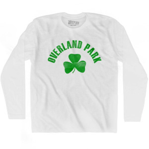 Overland Park Shamrock Cotton Long Sleeve T-shirt - White