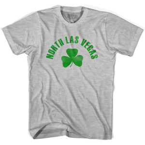 North Las Vegas Shamrock Womens Cotton T-shirt - Grey Heather