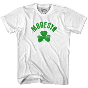 Modesto Shamrock Youth Cotton T-shirt - White