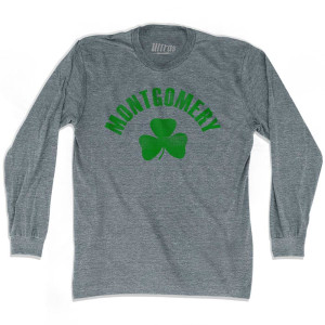 Montgomery Shamrock Tri-Blend Long Sleeve T-shirt - Athletic Grey Montgomery Shamrock Tri-Blend Long Sleeve T-shirt - Athletic Grey