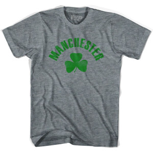 Manchester Shamrock Youth Tri-Blend T-shirt - Athletic Grey Manchester Shamrock Youth Tri-Blend T-shirt - Athletic Grey