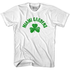 Miami Gardens Shamrock Youth Cotton T-shirt - White Miami Gardens Shamrock Youth Cotton T-shirt - White