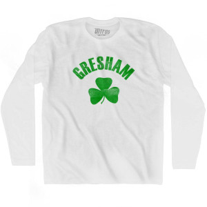 Gresham Shamrock Cotton Long Sleeve T-shirt - White