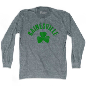 Gainesville Shamrock Tri-Blend Long Sleeve T-shirt - Athletic Grey