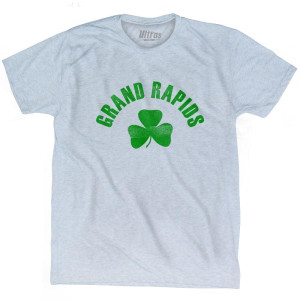 Grand Rapids Shamrock Tri-Blend T-shirt - Athletic White