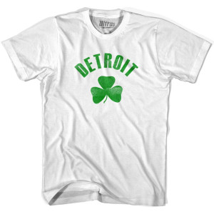 Detroit Shamrock Womens Cotton T-shirt - White