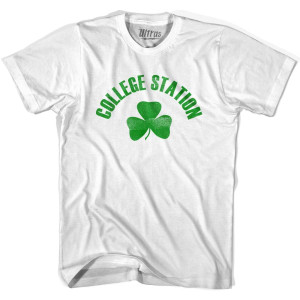 College Station Shamrock Youth Cotton T-shirt - White