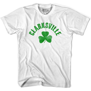 Clarksville Shamrock Womens Cotton T-shirt - White