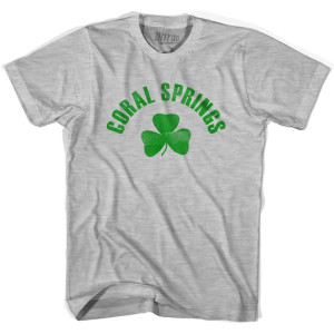 Coral Springs Shamrock Youth Cotton T-shirt - Grey Heather Coral Springs Shamrock Youth Cotton T-shirt - Grey Heather