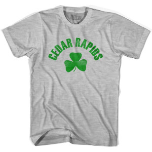 Cedar Rapids Shamrock Youth Cotton T-shirt-Grey Heather